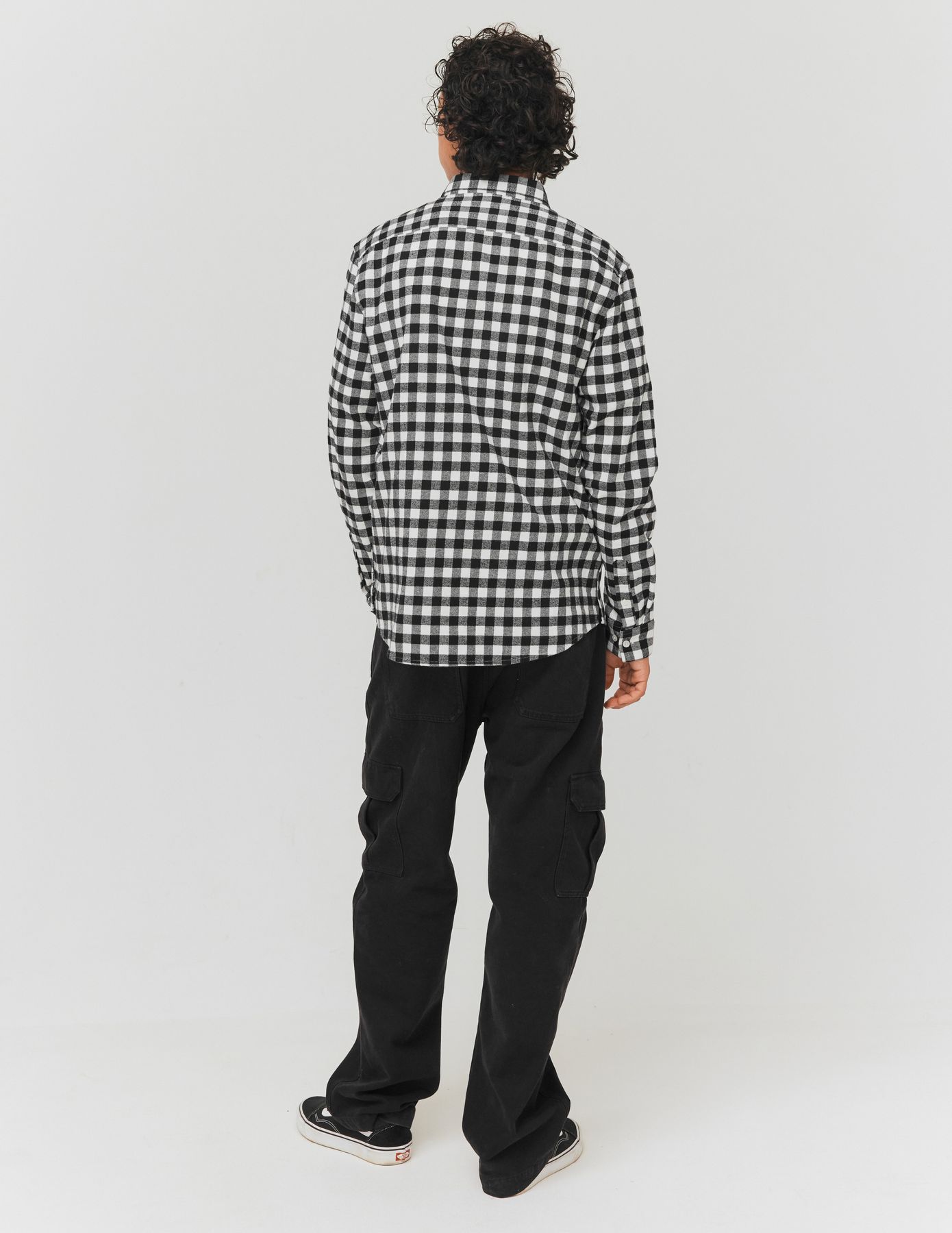 Chemise droite à carreaux