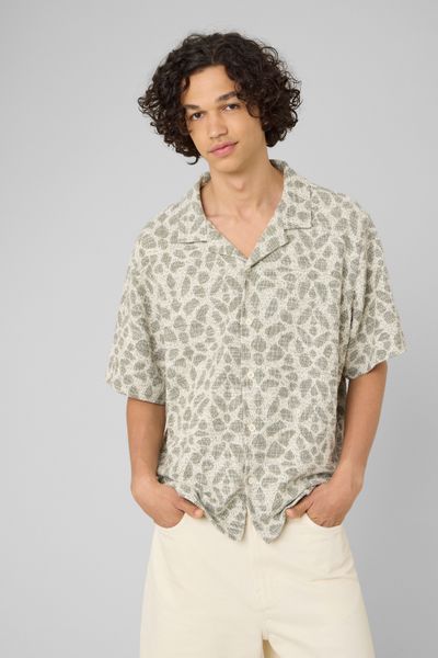 Chemise manches courtes maille jacquard