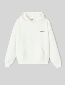 Sweat col capuche imprim&eacute; devant/dos