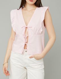 Top sans manches ray&eacute;