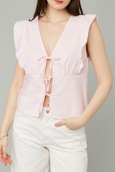 Top sans manches ray&eacute;