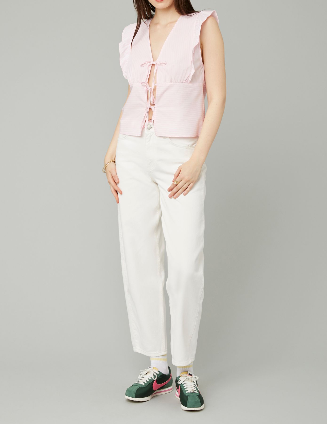 Top sans manches ray&eacute;