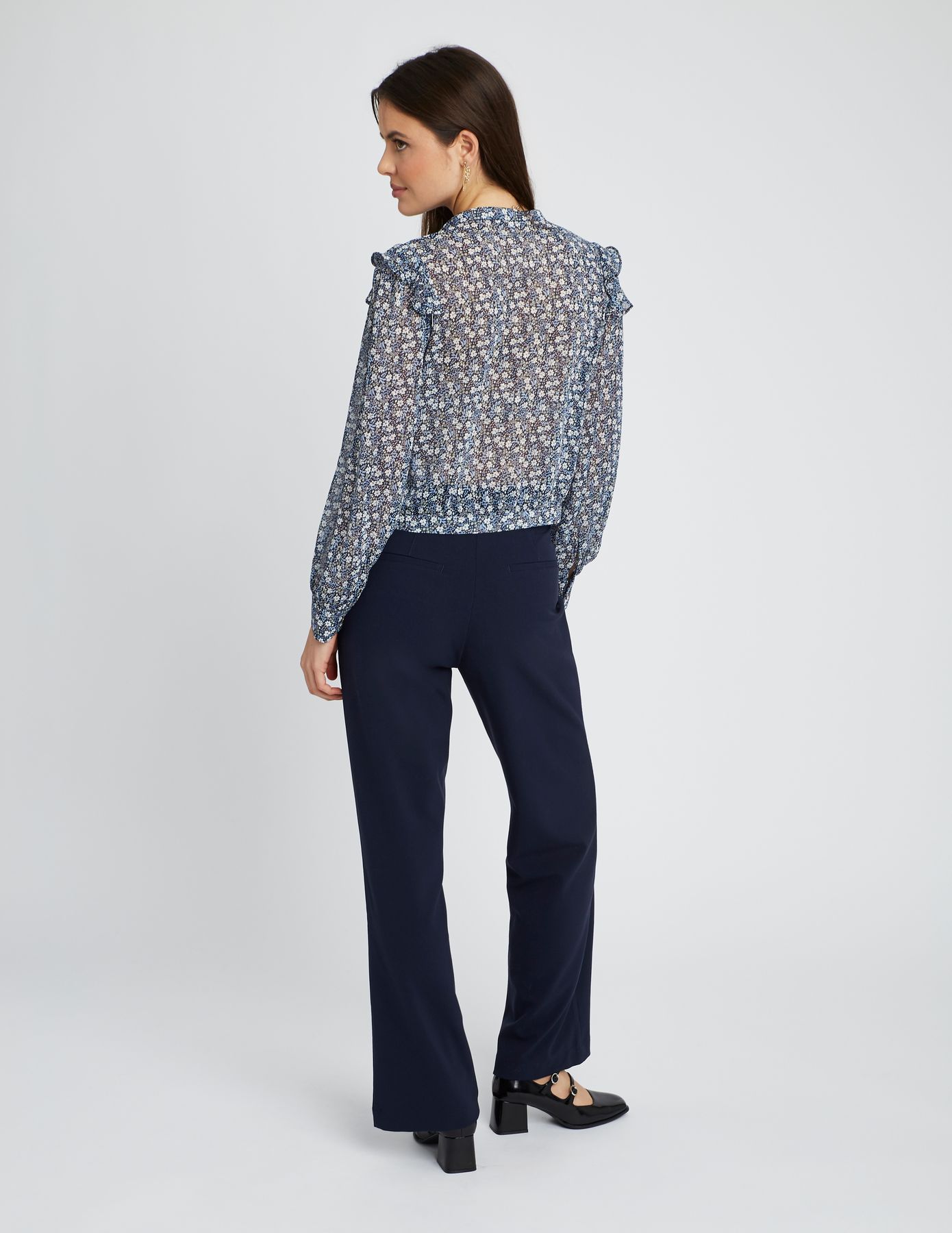 Chemise en voile imprimée