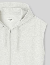 Sweat zippé sans manches