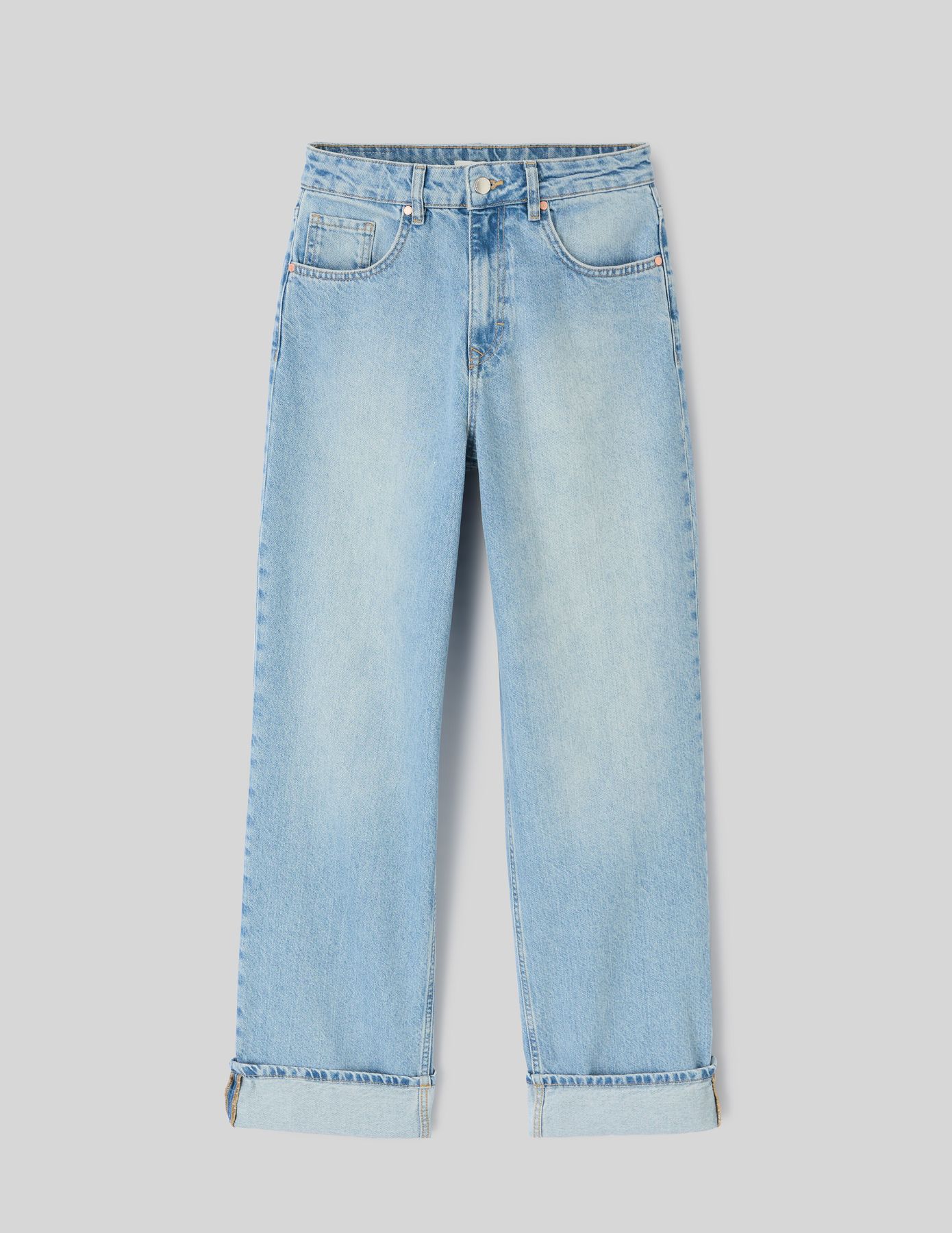 Jean baggy à revers
