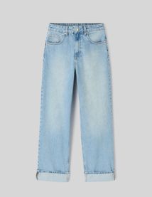 Jean baggy à revers