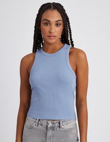 D&eacute;bardeur maille c&ocirc;tel&eacute;e uni