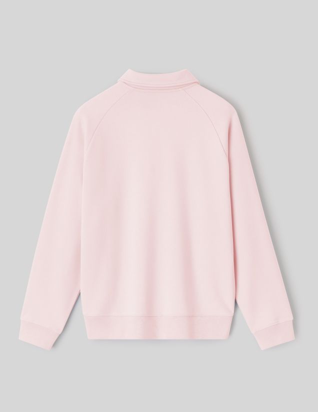Sweat col polo zipp&eacute;