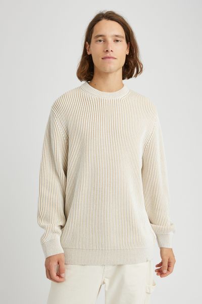Pull côtelé bicolore