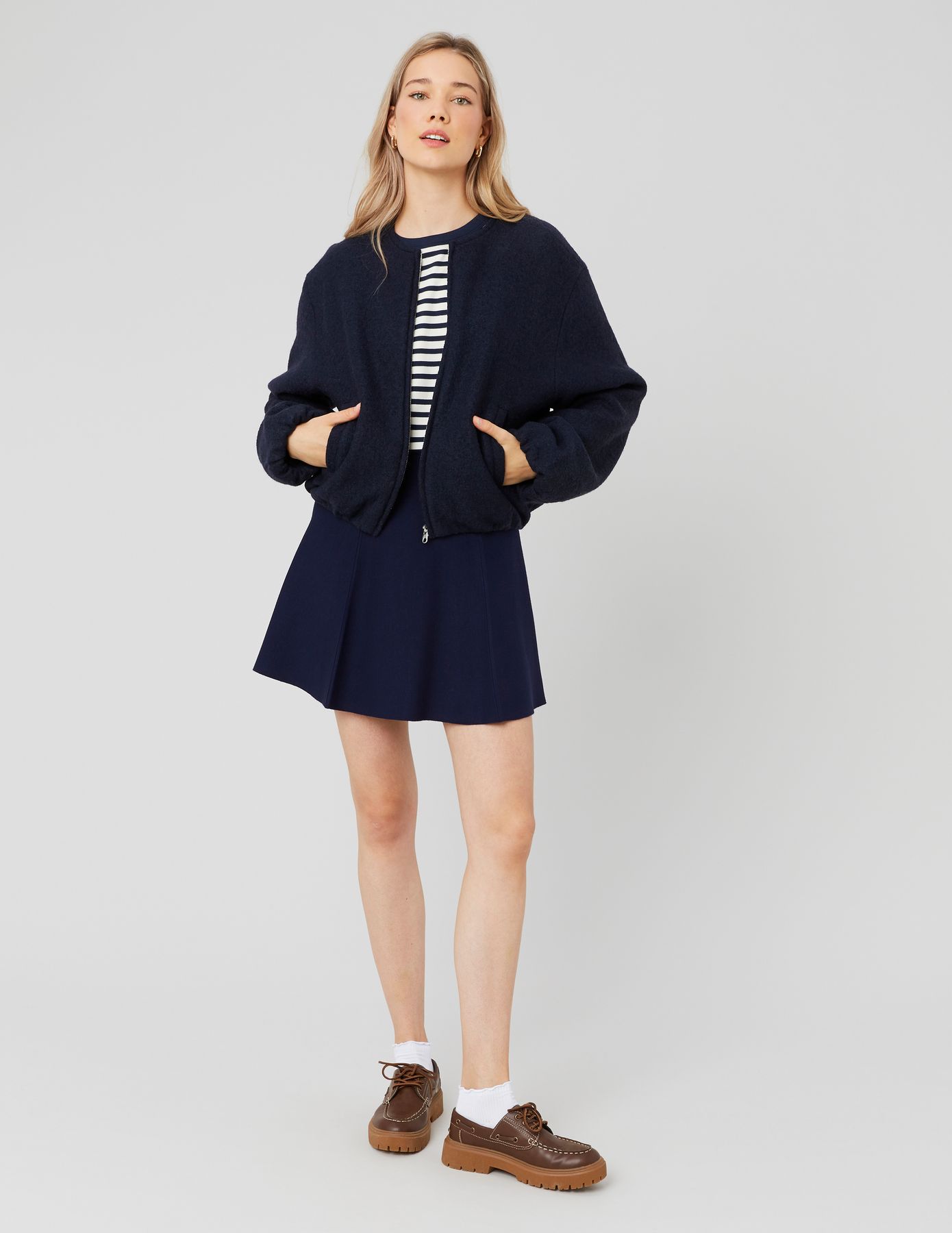 Veste boule en laine