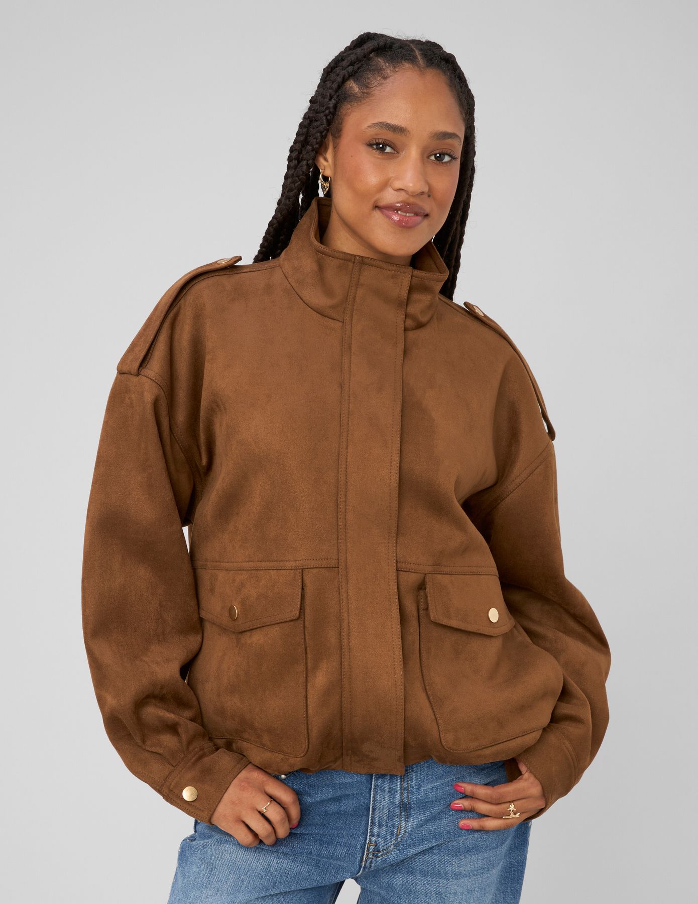 Blouson su&eacute;dine