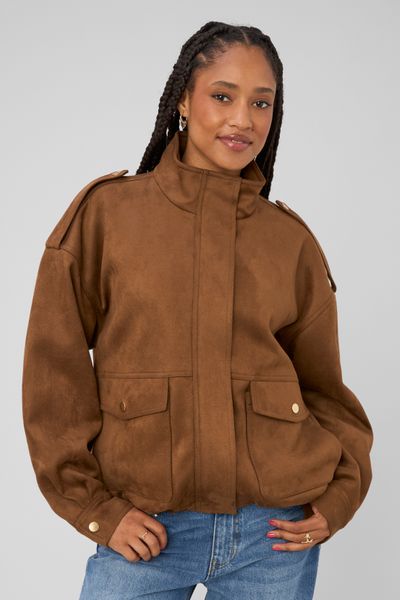 Blouson su&eacute;dine