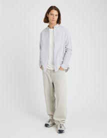 Chemise rayée droite