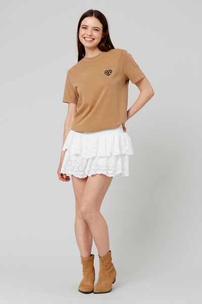 Jupe courte broderie anglaise