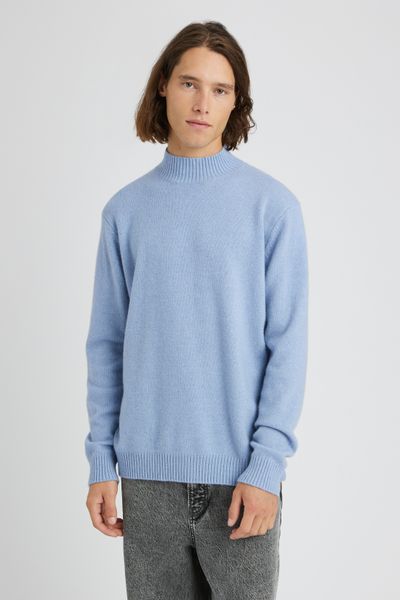 Pull col montant laine