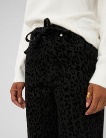 Pantalon imprim&eacute; coupe droite