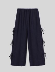 Pantalon fluide avec noeuds