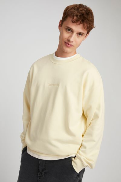 Sweat col rond broderie poitrine