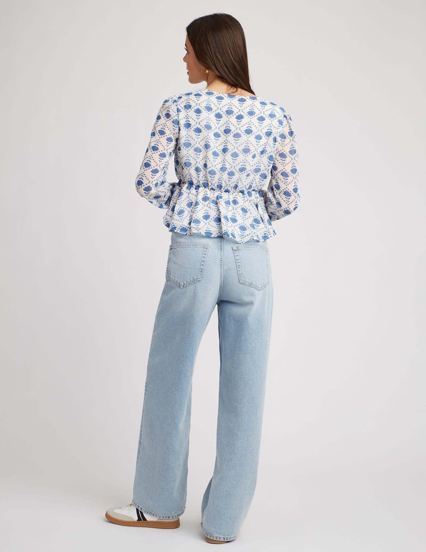 Blouse en voile imprimée