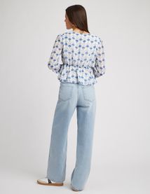 Blouse en voile imprimée