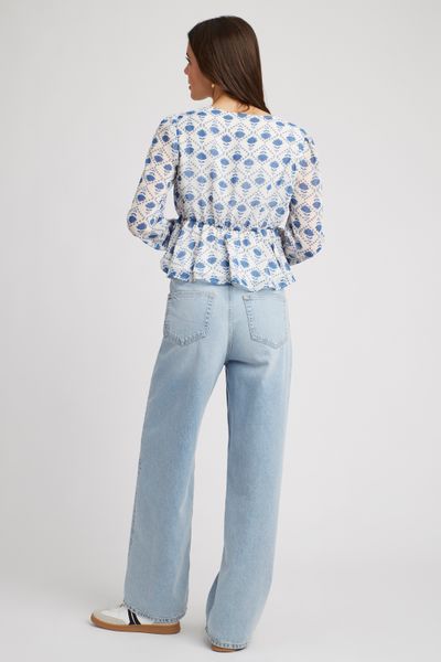 Blouse en voile imprimée