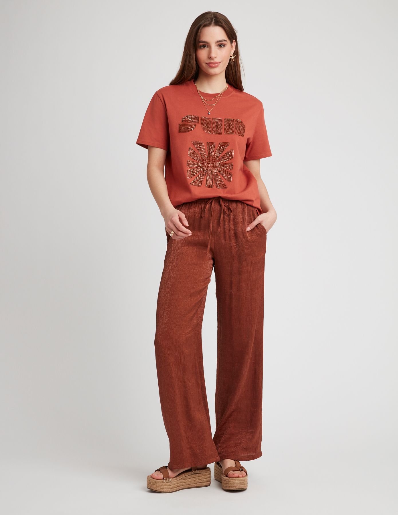 T-shirt avec perles