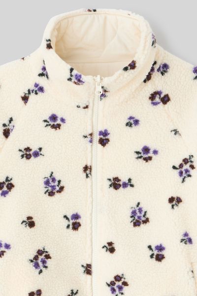 Blouson sherpa imprimé réversible
