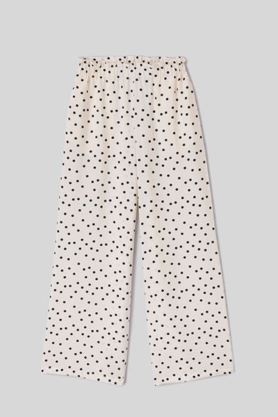 Pantalon fluide &agrave; pois
