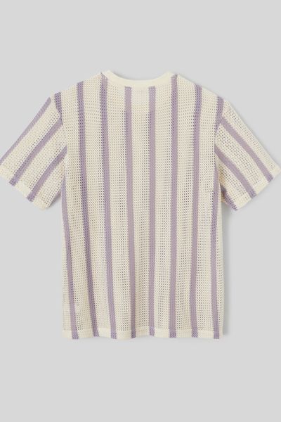T-shirt tricot à rayures