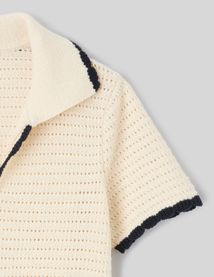 Polo manches courtes en crochet