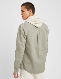 Chemise droite twill uni
