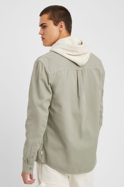 Chemise droite twill uni