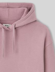 Sweat col capuche uni