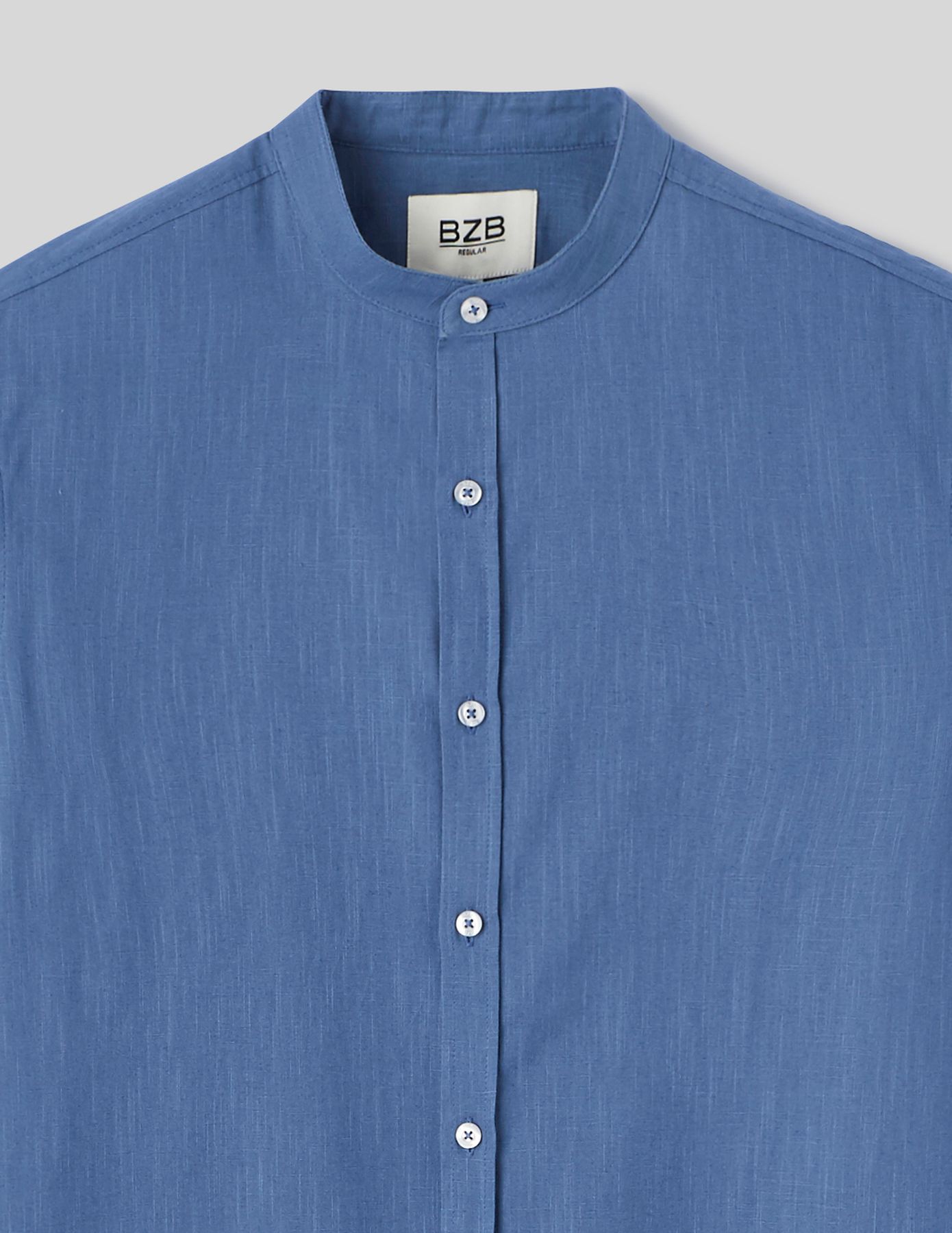 Chemise unie col mao