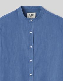 Chemise unie col mao