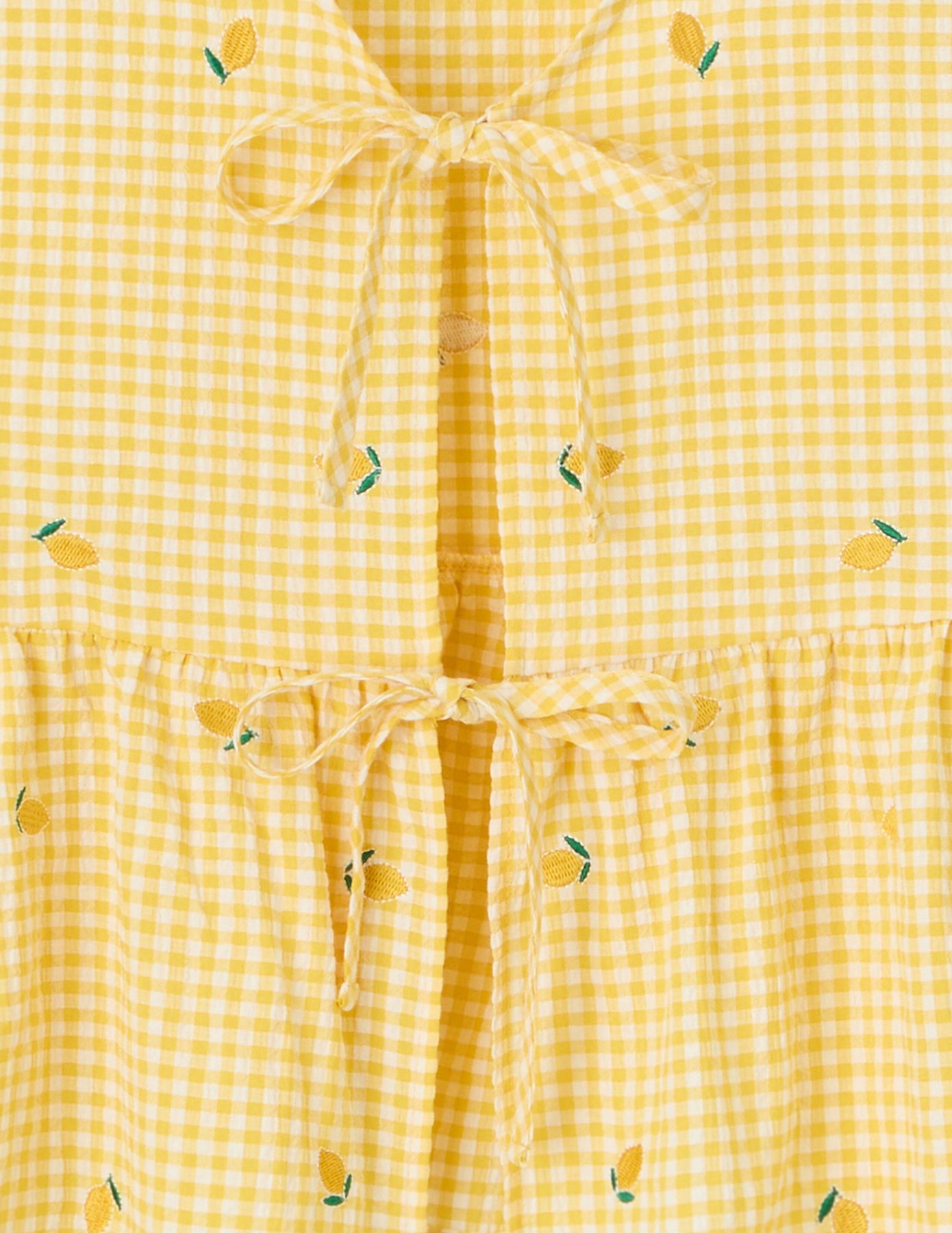 Blouse à nouer motif vichy