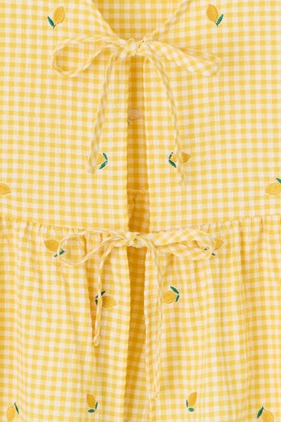 Blouse à nouer motif vichy