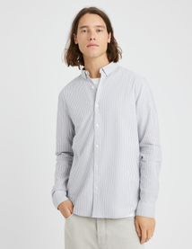 Chemise rayée droite