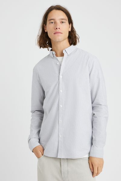 Chemise rayée droite