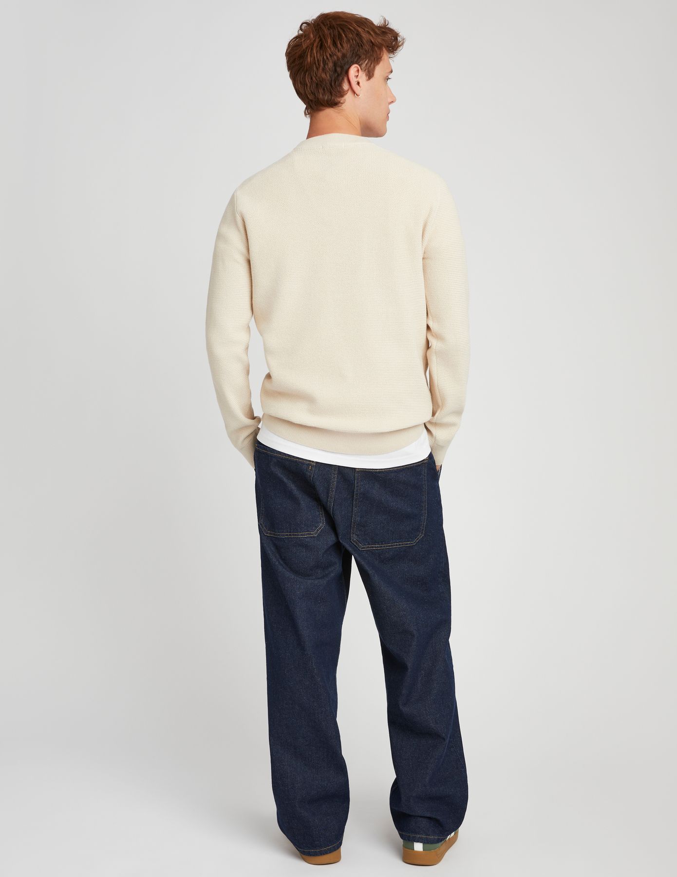 Pull matière fantaisie