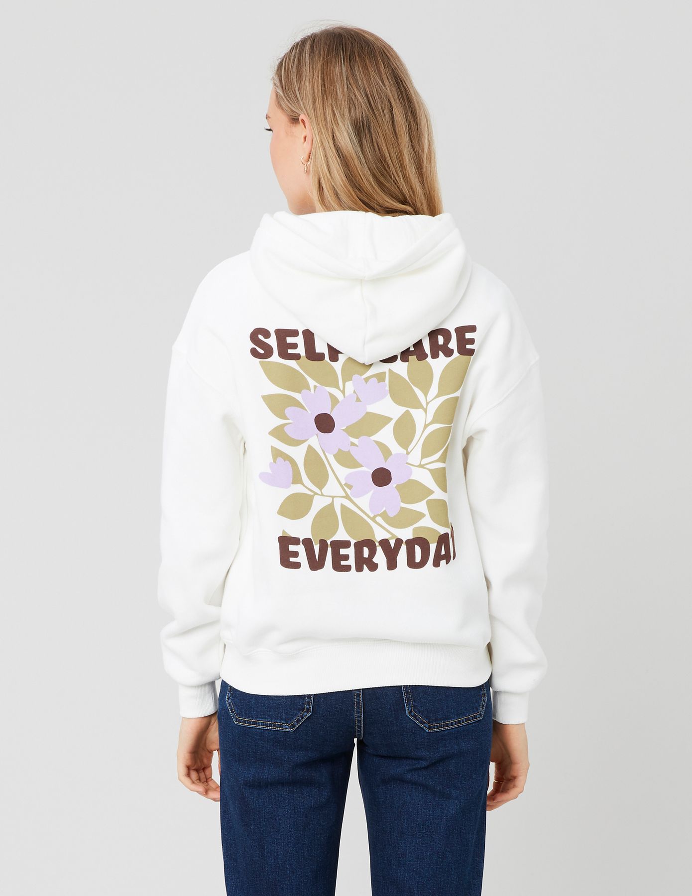 Sweat col capuche imprimé