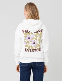 Sweat col capuche imprimé