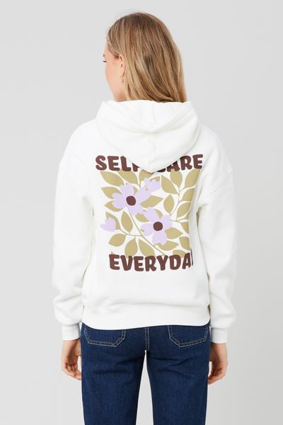 Sweat col capuche imprimé