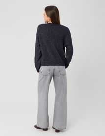 Pull col V pailleté