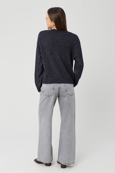 Pull col V pailleté