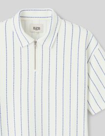 Polo manches courtes ray&eacute;e