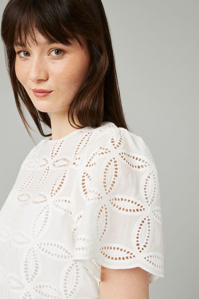 Blouse en broderie anglaise