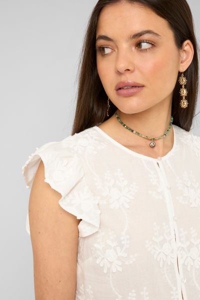 Blouse &agrave; volants