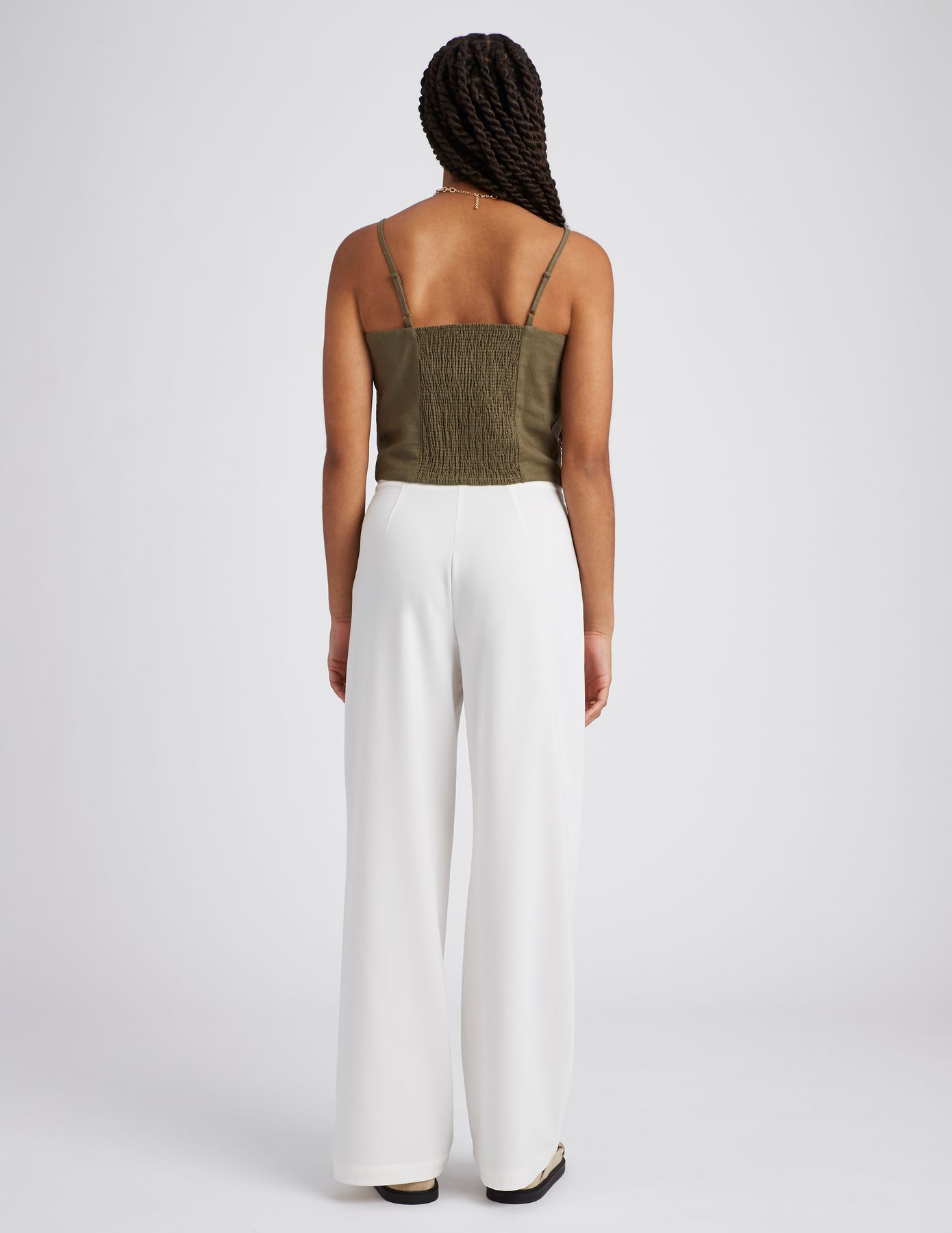 Top bustier en lin