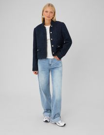 Veste tweed boutonn&eacute;e